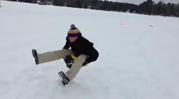 VIDEO: Ice fishing antics